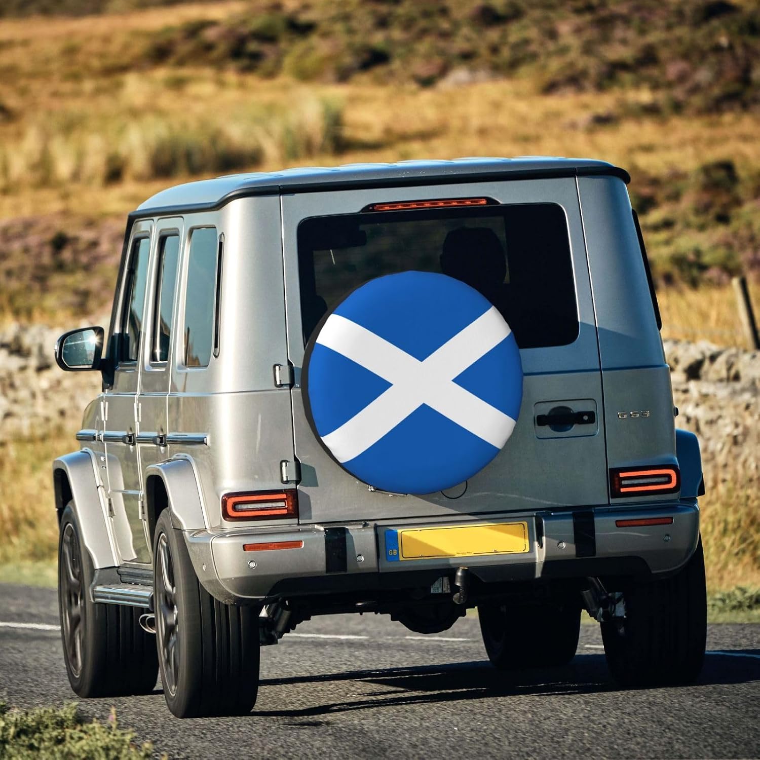 Scottish Flag Print Universal Spare Tire Cover for RV, Jeep | Wheel Protector Fits Rv, Trailer, Jeep, Shield Tires From Sun, Dirt And Rain For Outdoor Storage