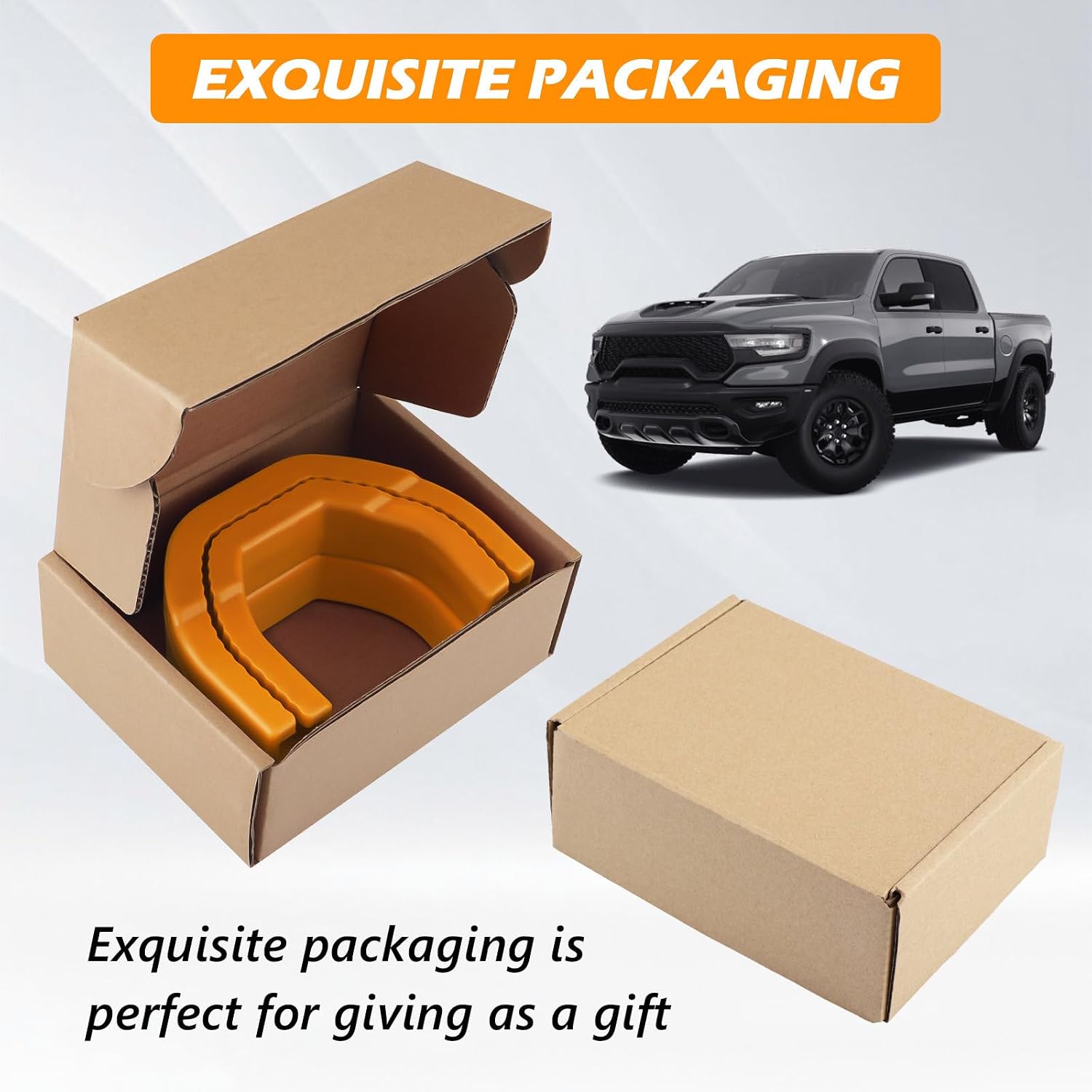 Front Tow Hooks Covers Hitch Cover Customized Car Tow Hooks Compatible with RAM 1500 Accessories 2019-2026|Orange (Not Fit for RAM 1500 Classic,Warlock,RAM 2500,RAM 3500)
