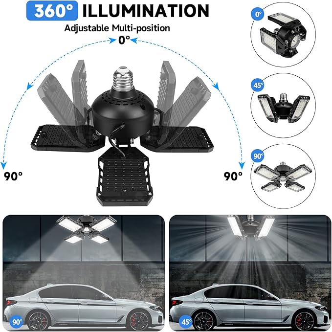 LED Garage Lights Bulb 2 Pack - 120W - Image 2