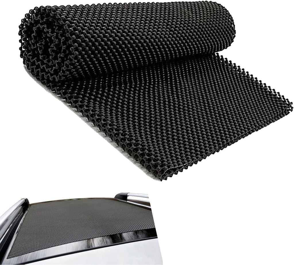 Car Roof Rack Pads, 47" x 39" Roof Cargo Bag Protective Mat/PVC Car Roof Storage Bag Protective Mat, Automotive Accessories for Most Cars (Black)