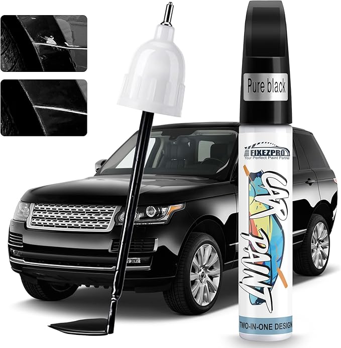 Black Touch Up Paint for Cars, Car Paint Scratch Repair Pen, Color Accurate by FIXEZPROCarPaint
