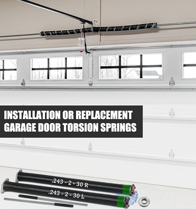 Garage Door Torsion Spring Set, Pair of 2" Electrophoresis Coated Garage Door - Image 7