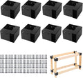 workbench bracket kit, 8pcs 3-way steel brackets fit, main product view