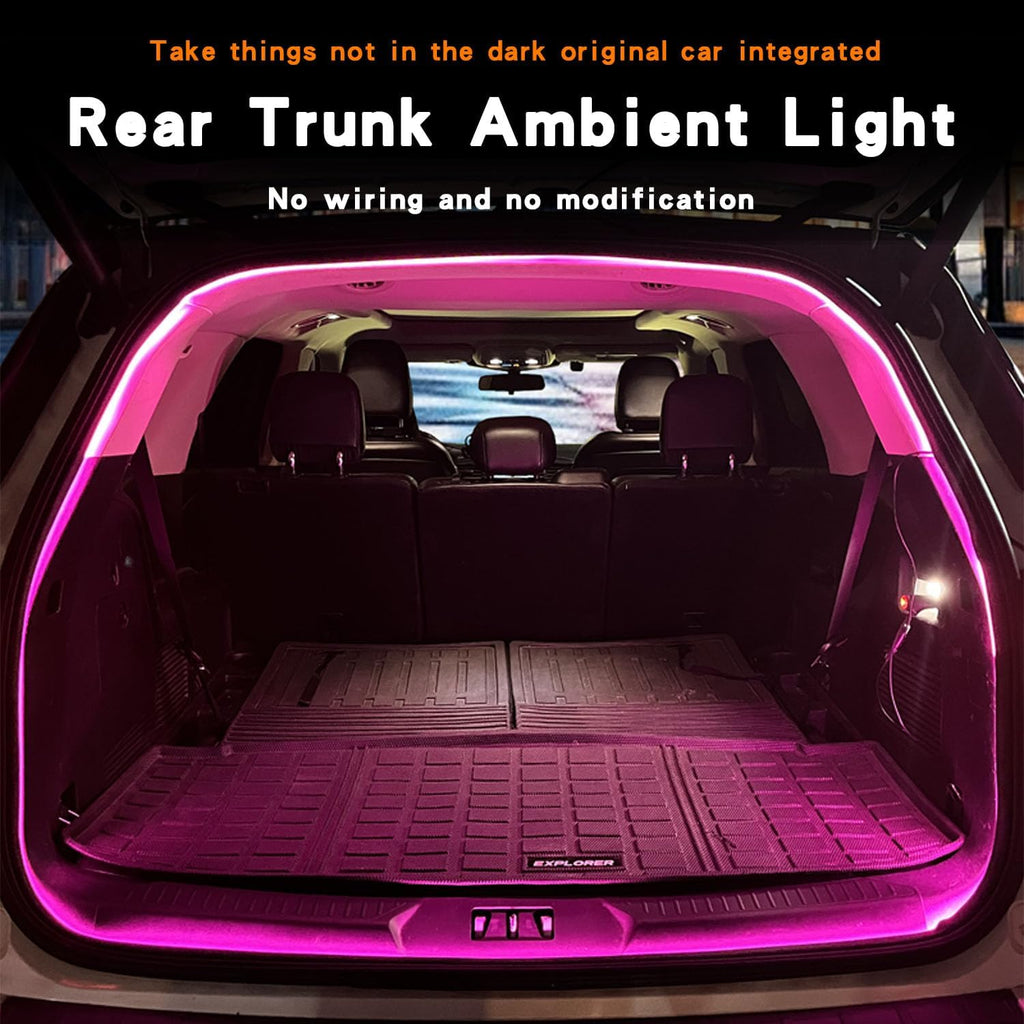 LED trunk light strip for SUV, With soft rubber,Strip Bright,low power consumption,Concealed installation,177 inch 12V 8W Ice Blue
