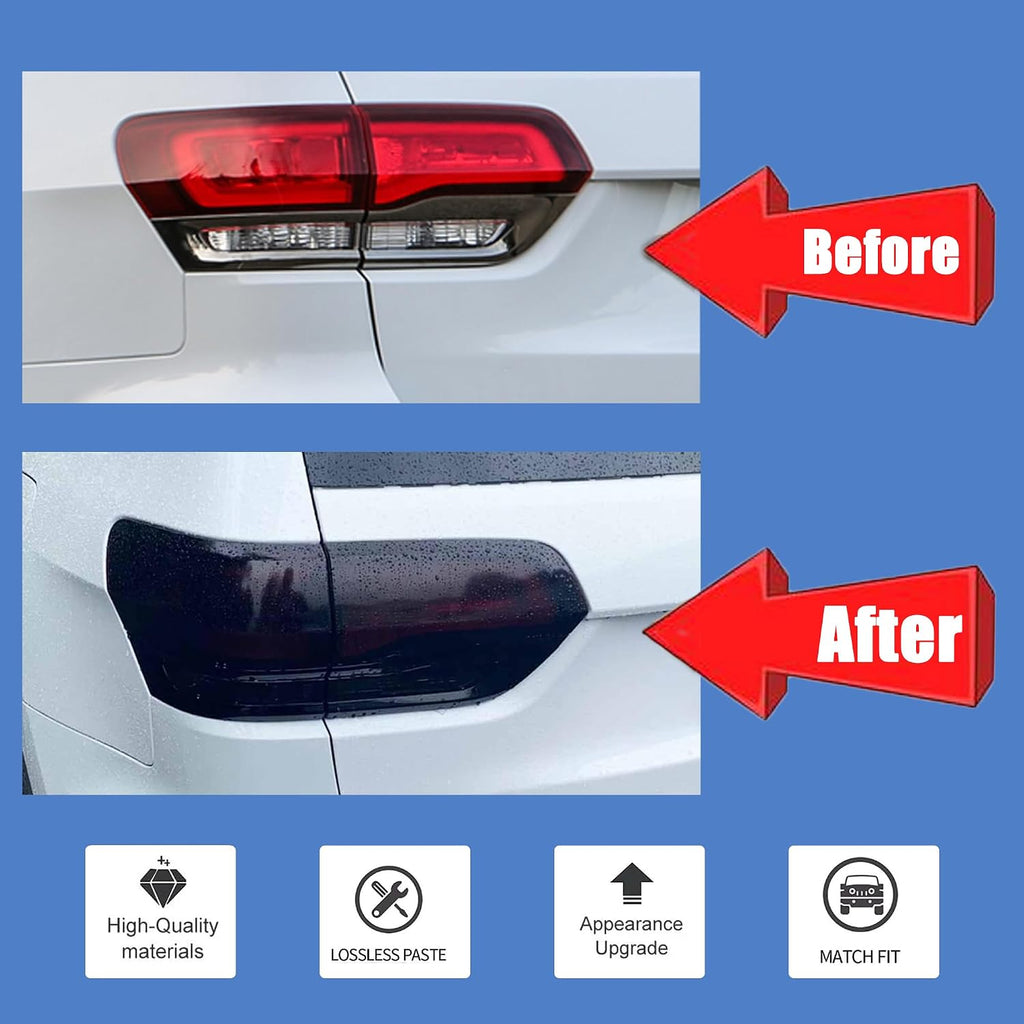 STSEV01 Taillight Cover Trim Fit for JEEP Grand Cherokee 2014-2021 Accessories Altitude/Laredo/Limited/Overland/SRT/Summit/Trailhawk,Tail Light Rear Lamp Protective Guards Exterior Decoration