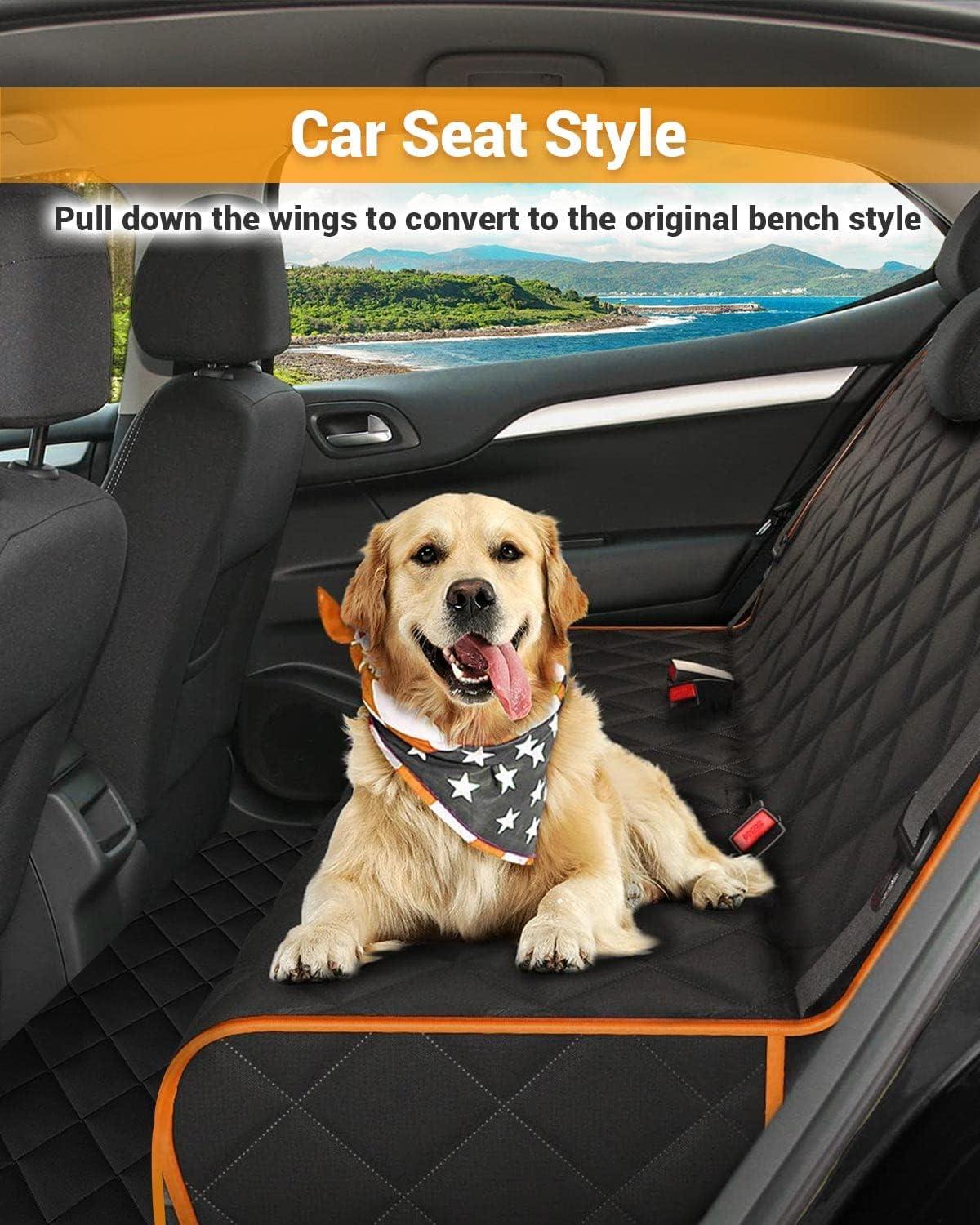 dog car seat cover, 600d heavy dute car on a desk or shelf