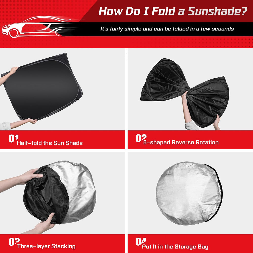 ARISMOTOR Windshield Sun Shade for Honda HRV HR-V 2023-2026 2027 | Custom Fit, Foldable Front Window Sunshade Sun Visor Protector, Block UV Rays, Keep Car Cooler
