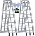 7.5FT Aluminum Loading Ramps, 1800 lbs Max Capacity, Folding Ramps for Pickup Truck & Trailer with Load Straps, for Loading Motorcycles, ATVs, Lawn Mowers, and Small Vehicles, 90" L x 12" W (2-Pack)