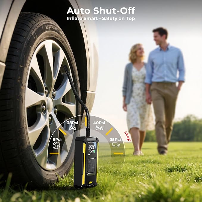Tire Inflator Portable Air Compressor, 150 PSI Portable Tire Inflator - Image 4