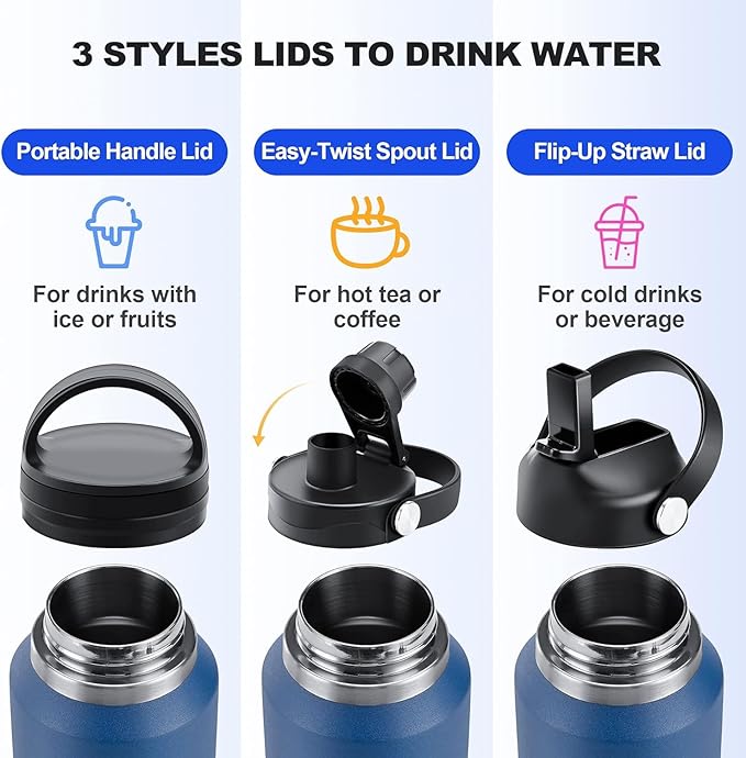 SENDESTAR 40oz Stainless Steel Water Bottle, Double Wall Vacuum Insulated Bottle - Image 5