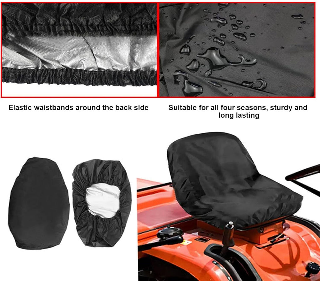 banapoy 50x35x39cm Tractor Seat Cover for Riding Field Mower Forklift, Water Proof 210D Oxford Cloth Universal Protective Cover, Weather Proof, Easy to Clean