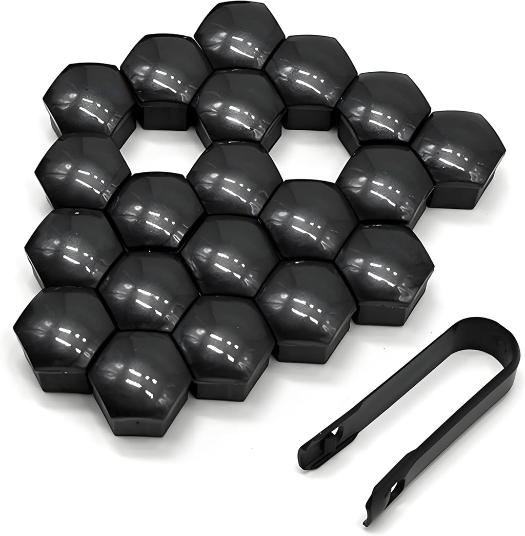 24 pcs Car Wheel Lug Nut Covers for 2007-2025 Mercedes-Benz Sprinter NCV3/VS30 Hub Screw Protector Caps Auto Tire Bolt Guard Rim Decoration Accessory Extraction Tool,19mm