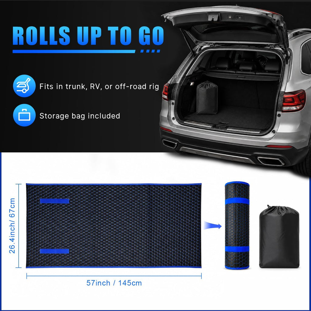 Magic Rolling Creeper Mat Portable Mechanics Mat | for Low Clearance, Slide Under Car Easily, Foldable Garage Padded Mat, Storage Bag Included, Men's Gift for Father