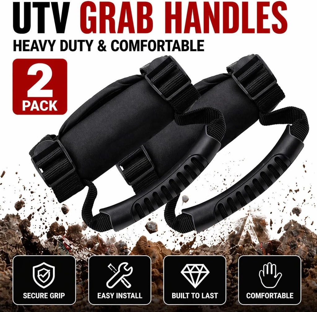 Pair Roll Bar Grip Handles for CanAm Maverick Sport DPS 1000 2019–2026 UTV Grab Handles Rubber Non Slip Grip Roll Cage Handles Off Road ATV UTV Accessories