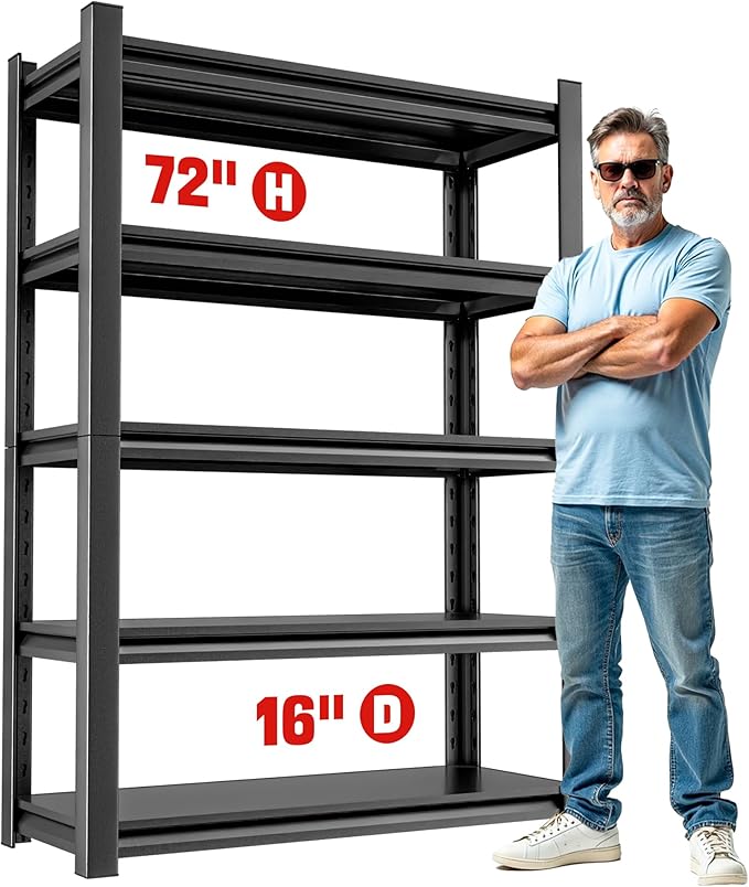 5 Shelf Storage Unit – Heavy Duty Shelving Rack by OLLRRACT