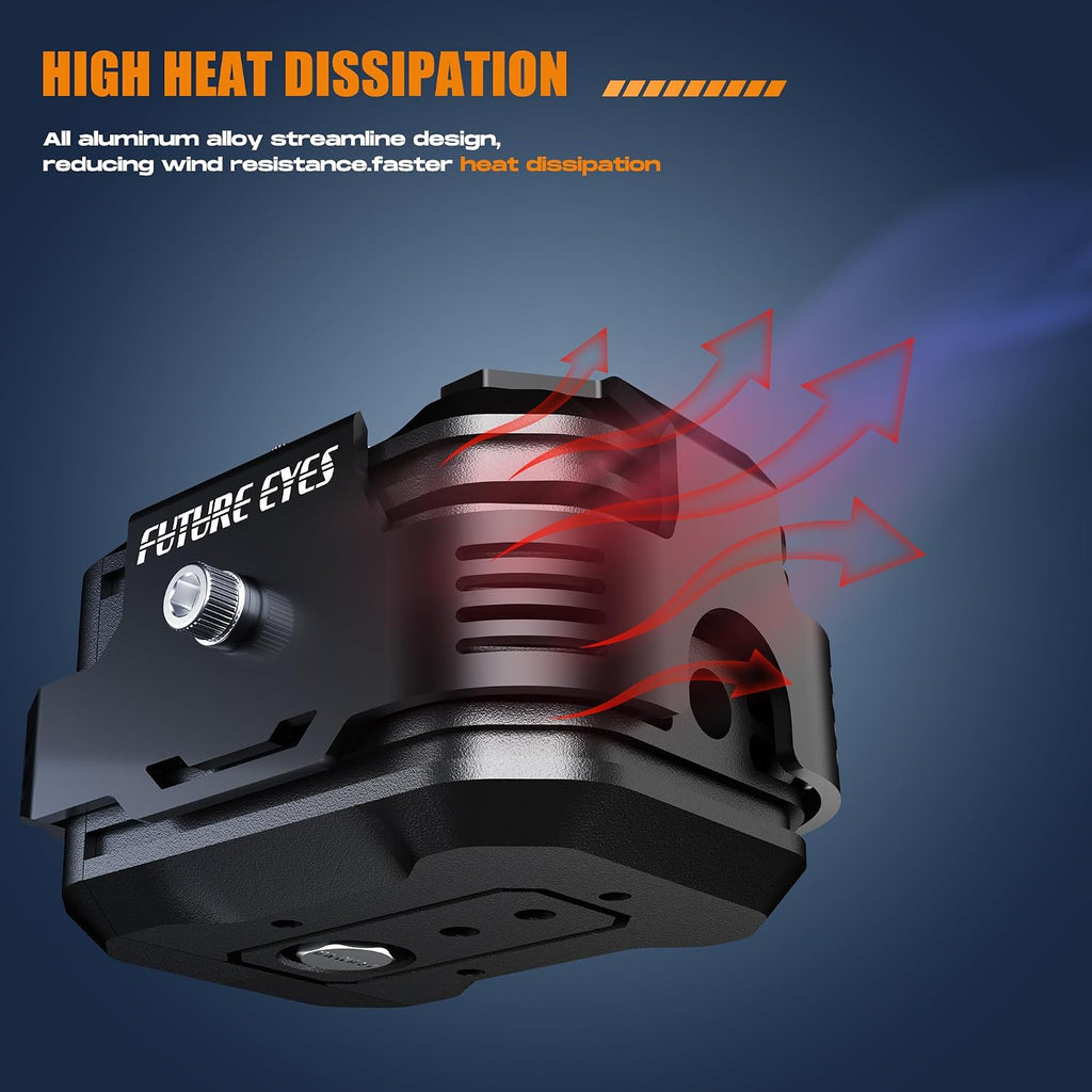 Future Eyes LED Motorcycle Fog Lights, 360° Adjustable Auxiliary Lights, Waterproof Off-Road Driving Light for Night Riding, Amber/White High & Low Beam, Compatible with Motorcycles, ATVs, and UTVs