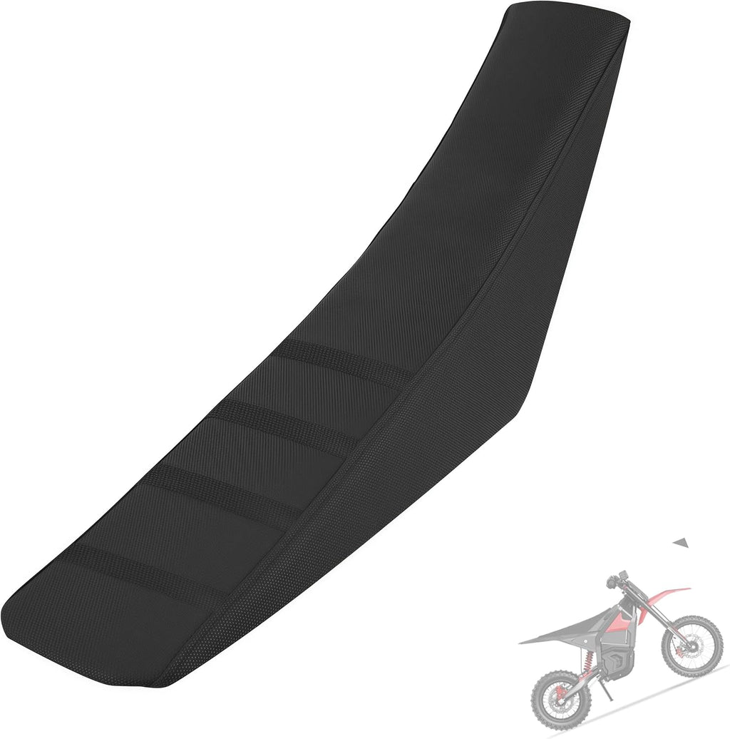 Seat Coverfor Yozma IN10 Electric Dirt Bike, Black Stripe Non-Slip, Heavy Duty PVC It's a Custom-fit seat Cover （Black）