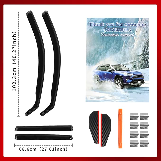 in-Channel Rain Guards Fit for Hyundai Palisade 2021 2022 2023 2024, Durable - Image 7