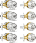 plustool 4 pack exterior door lock set, satin, main product view