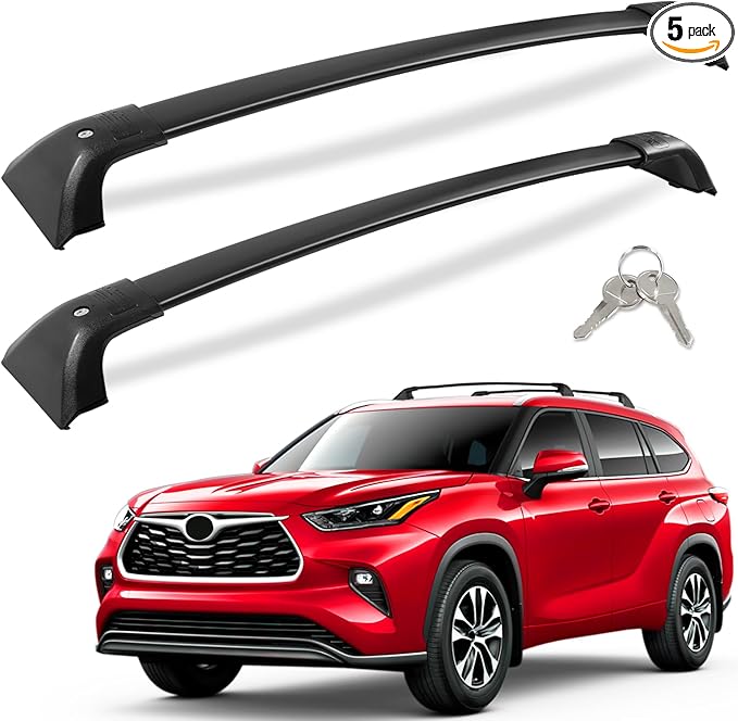 KINGGERI Lockable 260lbs Cross Bars Roof Racks Fit by KINGGERI