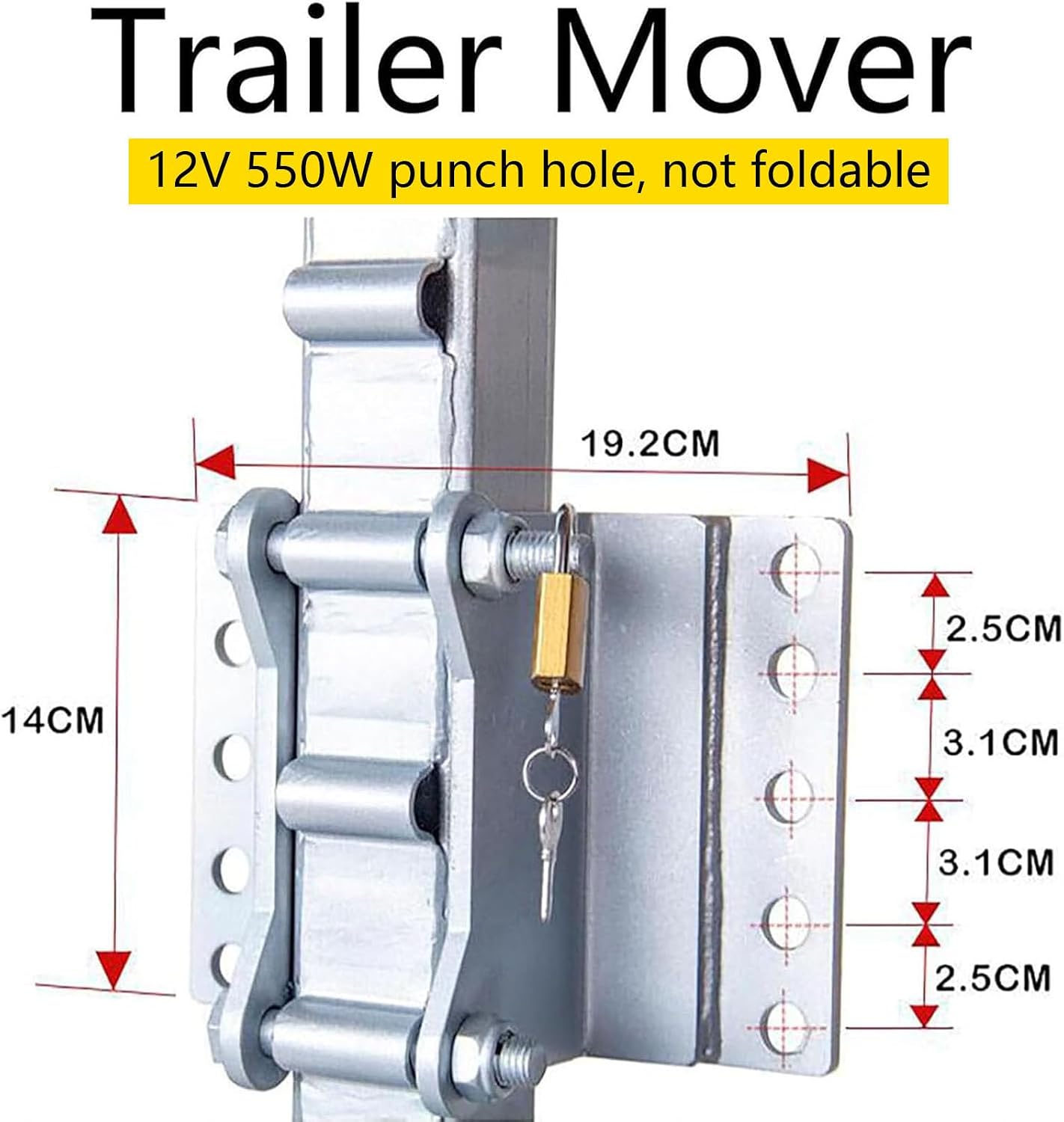 Electric Trailer Dolly with Wheel, Motorized Jack for Easy RV and Boat Moving, Adjustable Height Universal Fit