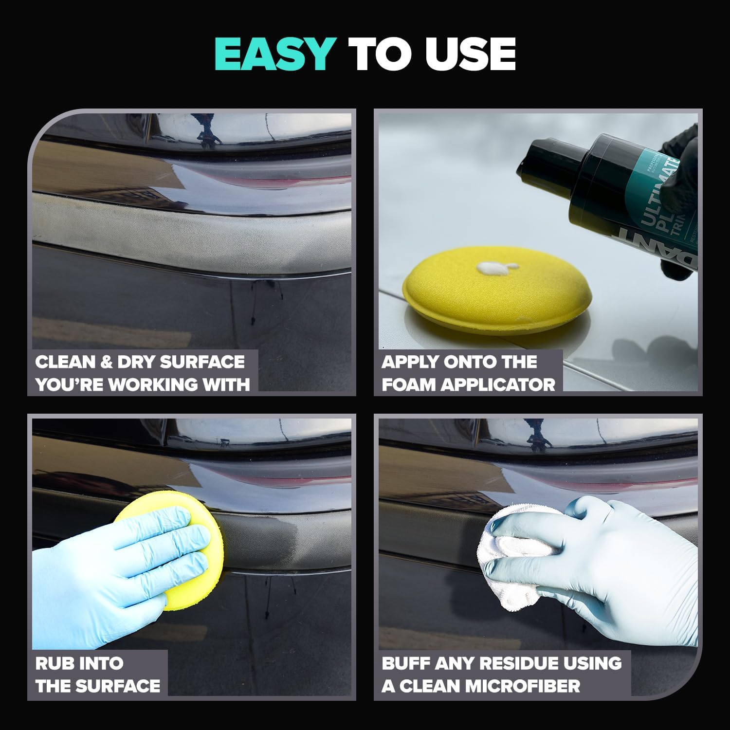 Carfidant Bug Remover Heavy Duty with Trim & Plastic Restorer - Car Exterior Cleaner
