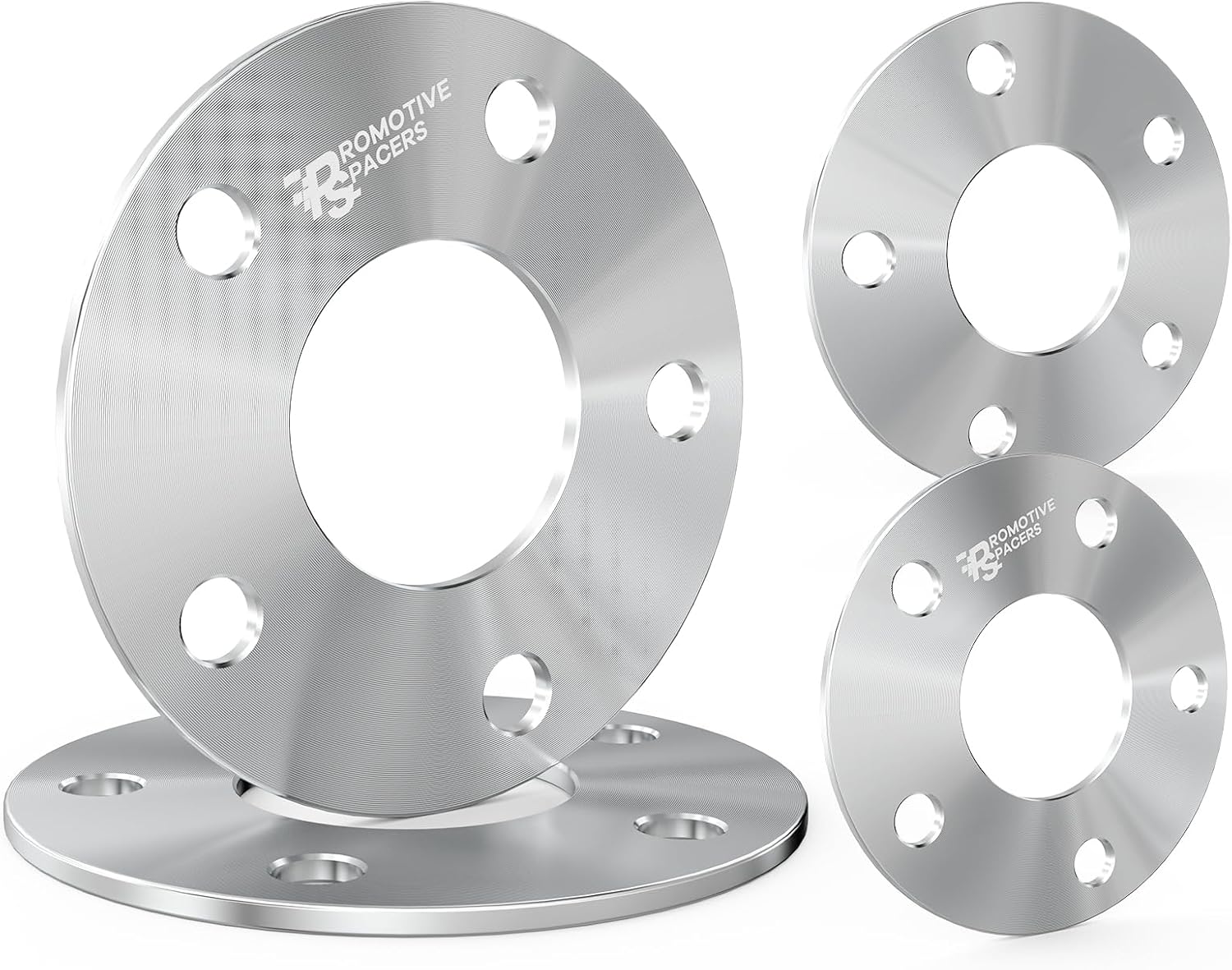 PMS 5mm Hub Centric Wheel Spacers 5x114.3 (5x4.5) 67.1mm M12x1.5 Studs 4PCS | Forged 6061-T6,Anodized Finish,10.9 Grade Studs,Direct Bolt On, For Mazda, Mitsubishi, Hyundai, Kia