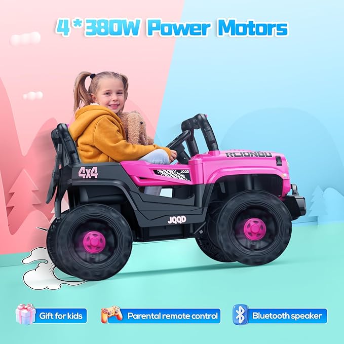 SEALIGHT 12V Kids Ride On Truck Car w/Parent Remote Control, 4 * 380W Motors - Image 4