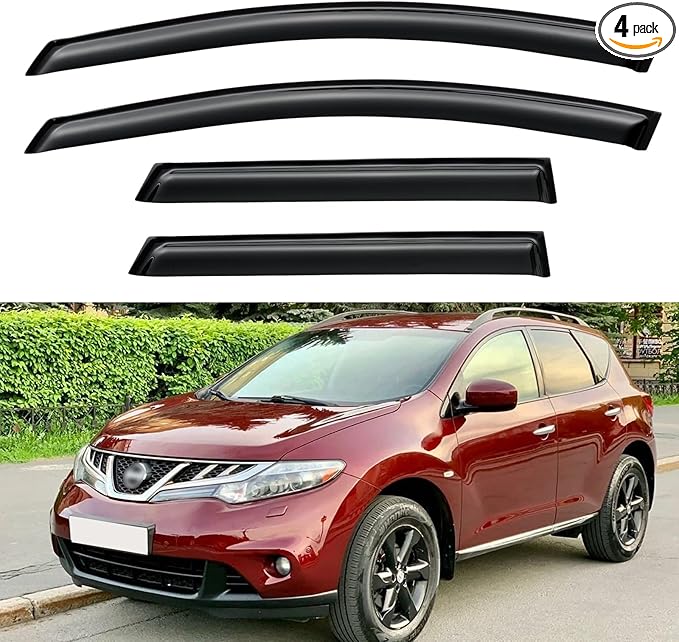 Window Visors Rain Guards Shield by YQAUTEC