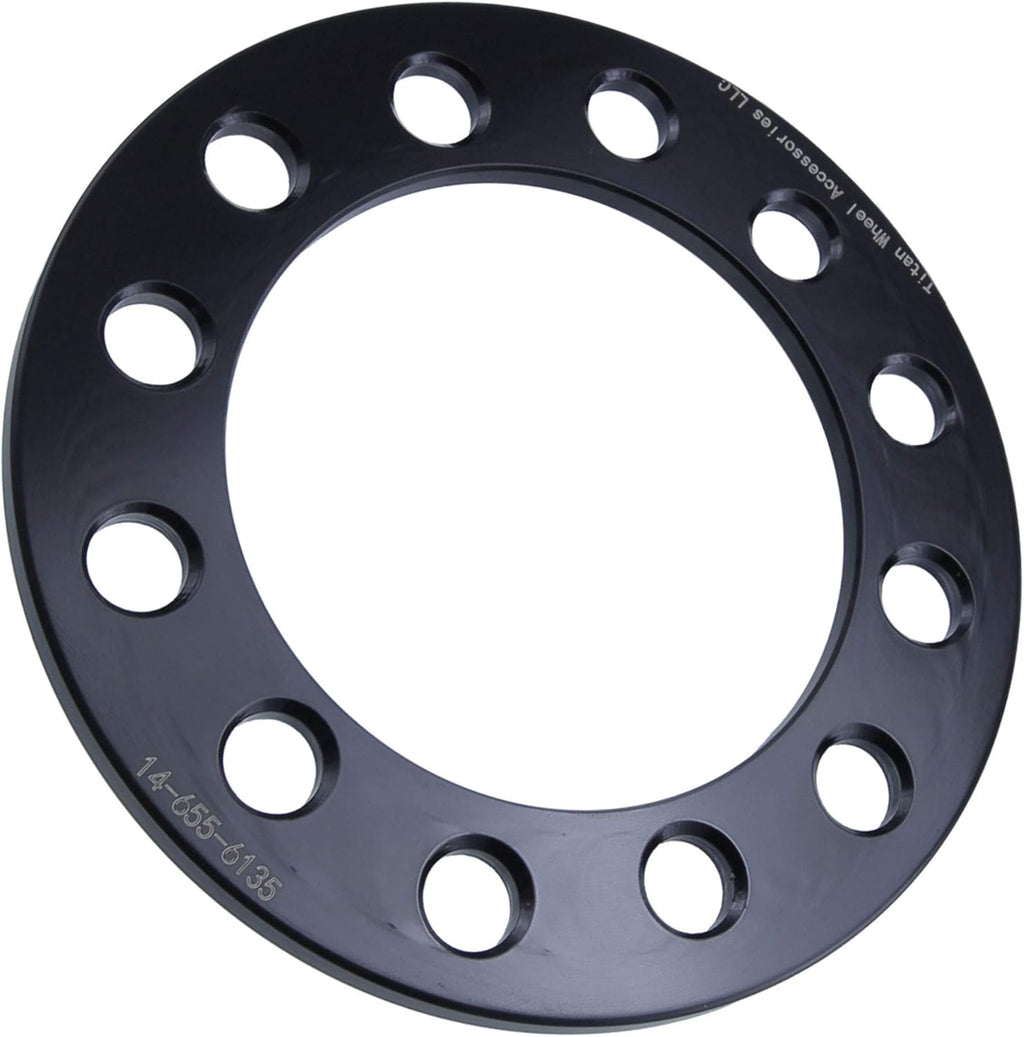 1/2" 6x5.5 Wheel Spacers - Wider Stance, Increased Clearance, Fits Chevy Silverado Tahoe Suburban Fits GMC Sierra Yukon - 1/4 Inch, 6x139.7 - Set of 4 - Black