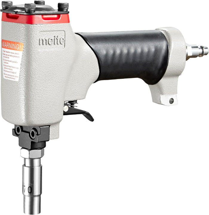 meite 1170 Pneumatic Deco Nail Gun 7/16 Inch (11.7mm) Head Diameter Air Decorative Tack Nailer Pins Nailer for Sofa Leather, Upholstering Furniture