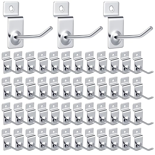 Moxweyeni 100 Pcs Heavy Duty Slatwall Panel Hooks Hanging Metal Slat Wall by Moxweyeni