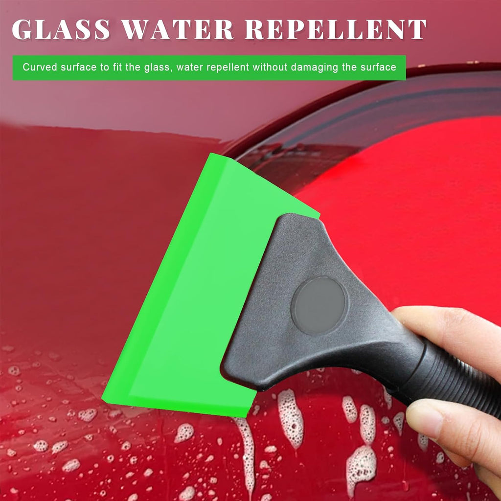 Yourkar 2 PCS Window Tint Kit Tools, Professional Vinyl Wrap Kit with Plastic Squeegee & Felt Squeegee, Universal Privacy Film Installation Tint Tools for Vehicle Glass Home (Green)