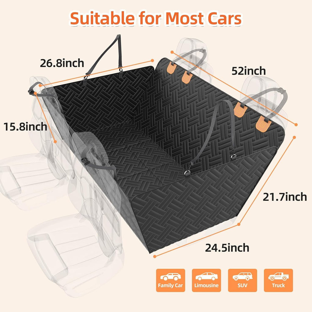 back seat extender for dogs,hard bottom car seat, close-up detail
