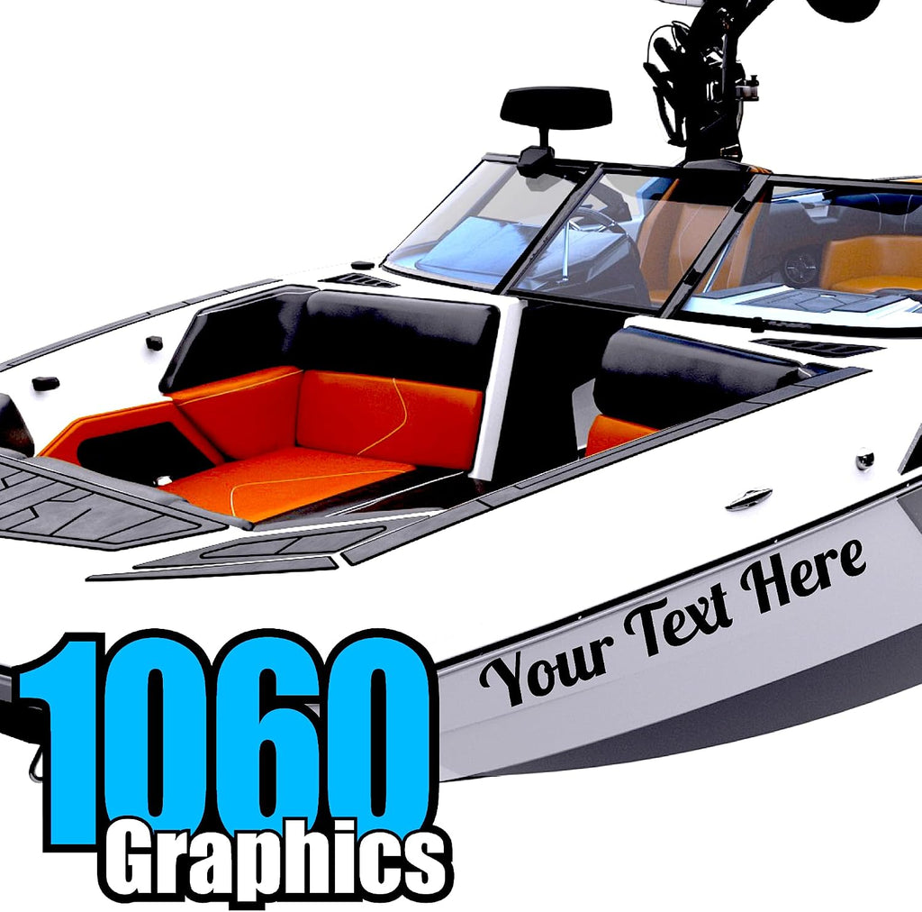 Custom Vinyl Boat Numbers & Letters (Two Decals)