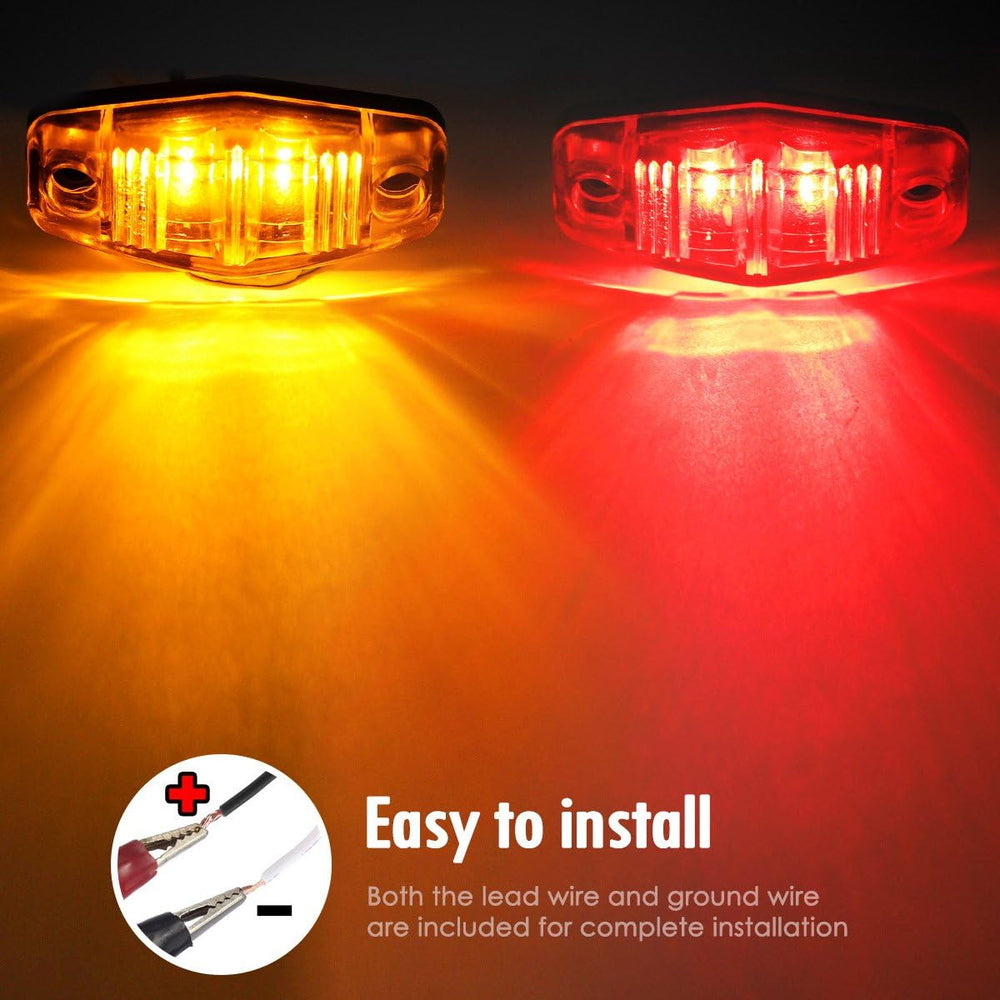 Partsam Submersible Under 80" LED Trailer Light Kit,Square Stop Turn Tai...
