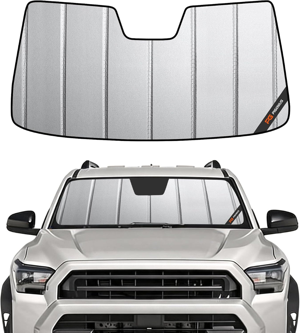Pigenius Windshield Sunshade for Toyota 4Runner 2025-2026 Without Factory Dashcam, Front Window Sun Shade - Safeguard