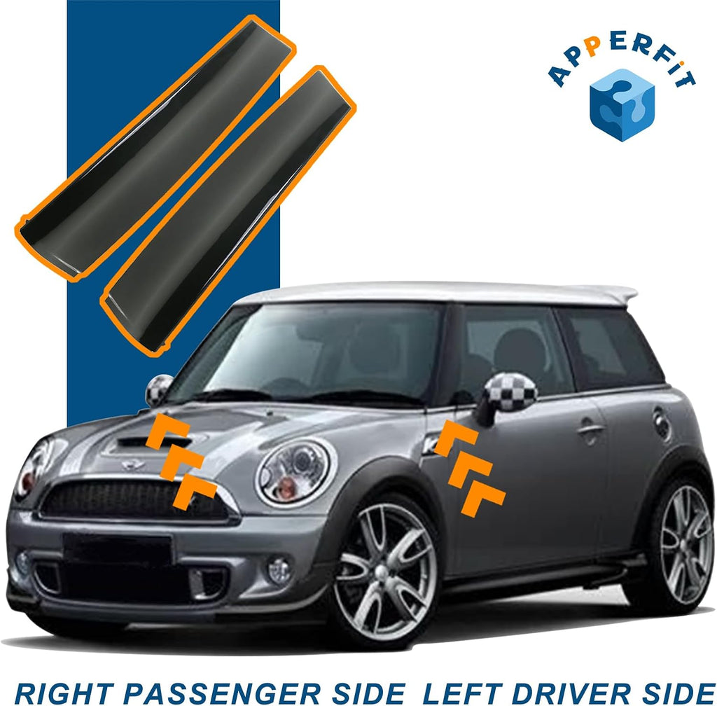 APPERFiT Windshield Post Trim A Pillar Molding Cover Compatible with Mini Cooper R55 R56 R57 2007-2015 Windshield Side Molding Replaces 51137272583 51137272584