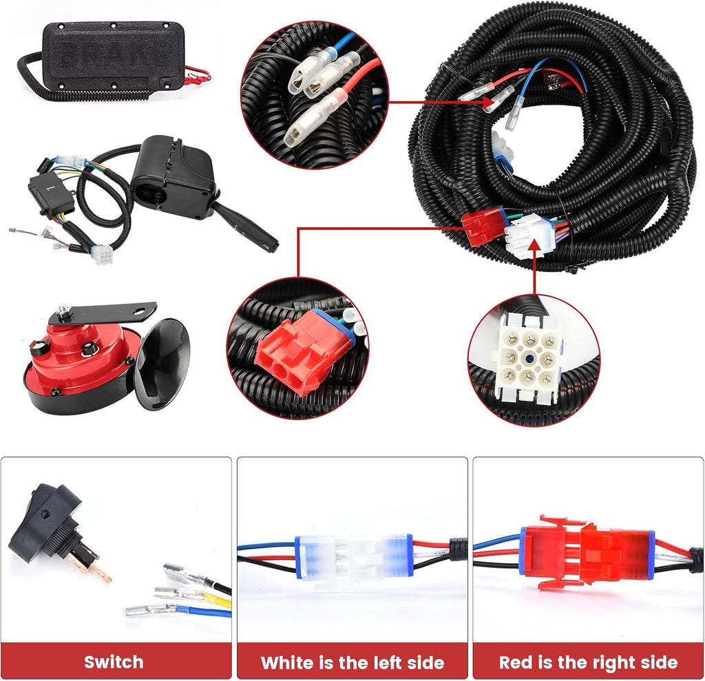 led upgrade golf cart light compatible with ezgo, close-up detail