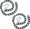 3/16"x 27" Grade 30 Steel Black Boat Trailer Safety Chain with 1 Spring Clip Hooks 3200 lbs, 2 Pcs (3/16"x 27")