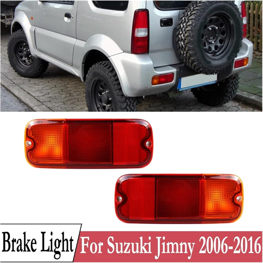 Rear Bumper Light Housing Reflector Turn Signal Lamp Brake Cover Tail Shell 35670-81A11，Compatible With Suzuki Jimny 2006-2016(2Pcs)