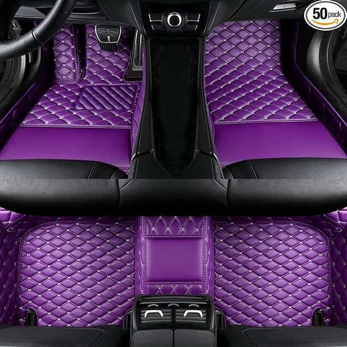 TAHALICustom Colors Car Floor Mats Black Pink by Unknown