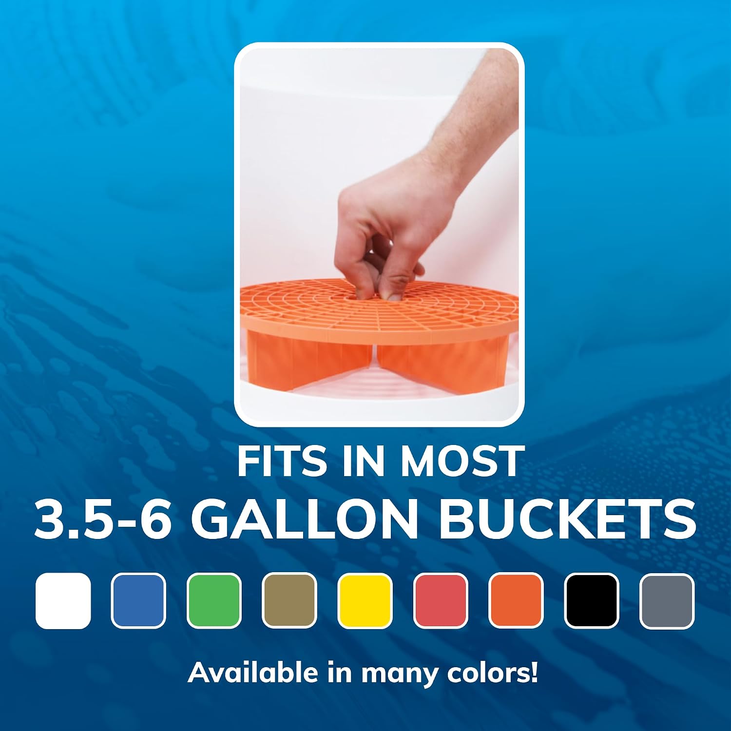 Grit Guard The Original Red Bucket Insert - 10" Diameter Car Wash Bucket for Car Washing, Detailing Compatible with 3.5, 4, 5 and 6 Gallon Buckets