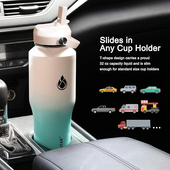 SENDESTAR 32oz Water Bottle Wide Mouth Stainless Steel Vacuum Insulated Double - Image 3