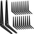 shelf brackets 10 inch, heavy duty black metal, main product view
