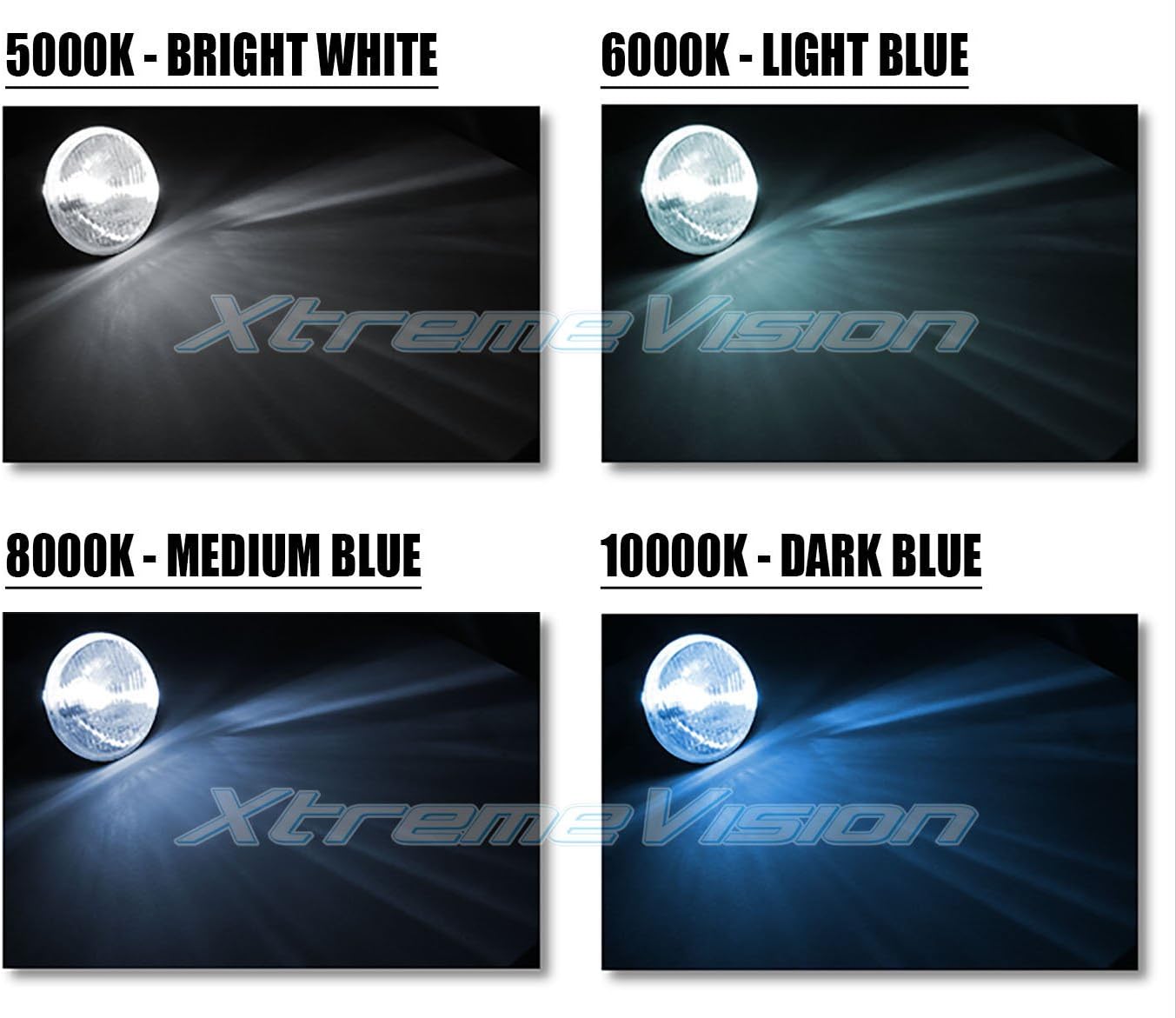 XtremeVision 9005 10K 35W AC Xenon Bulb Bundle - Slim AC Ballast - HB3, 9011 - Dark Blue - 1 Pair