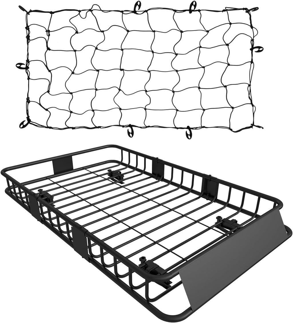 FORWODE 250LB Capacity Heavy Duty 64" x 39" x 6" Roof Rack Cargo Carrier Basket