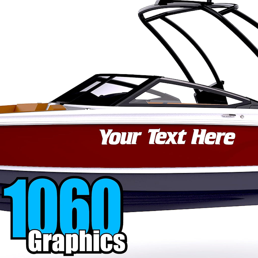 Custom Vinyl Boat Numbers & Letters (Two Decals)