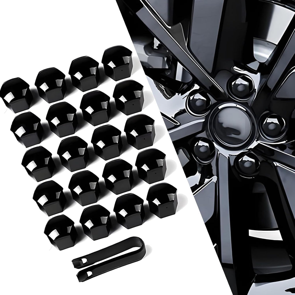 Lug Nut Covers for Nissan Pathfinder 2021-2025 2026 | Glossy finish hub decoration caps prevent rust element resistance upgrading wheel styling instantly attractive look sleeker