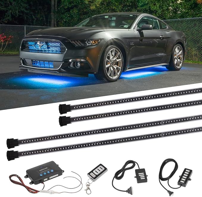 LEDGlow 4pc Million Color Multi-Color LED Underbody Underglow Accent Lighting by LEDGlow